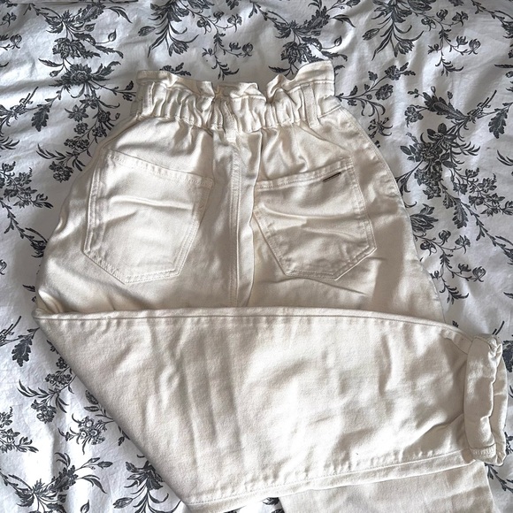 Zara mom style jeans beige + white - Picture 3 of 4